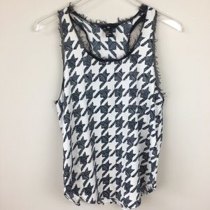 H & M | Black and White Patterned Racerback Tank